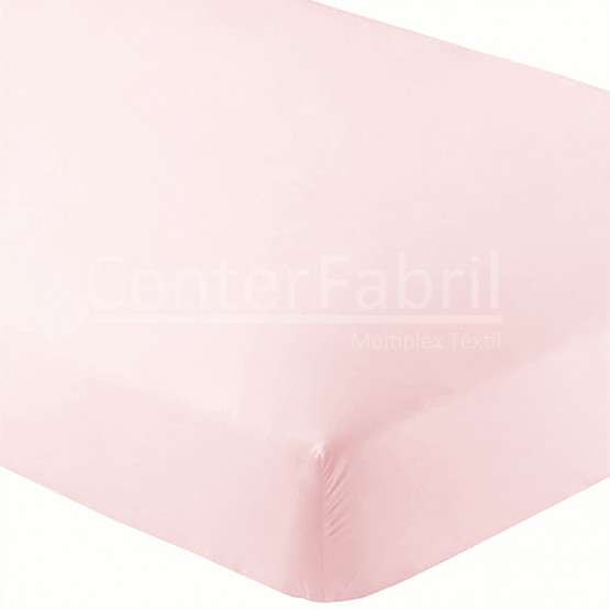 Lençol Casal Malha Avulso Rosa Light com Elástico 100% Algodão 140cmx190cmx30cm - Stampa