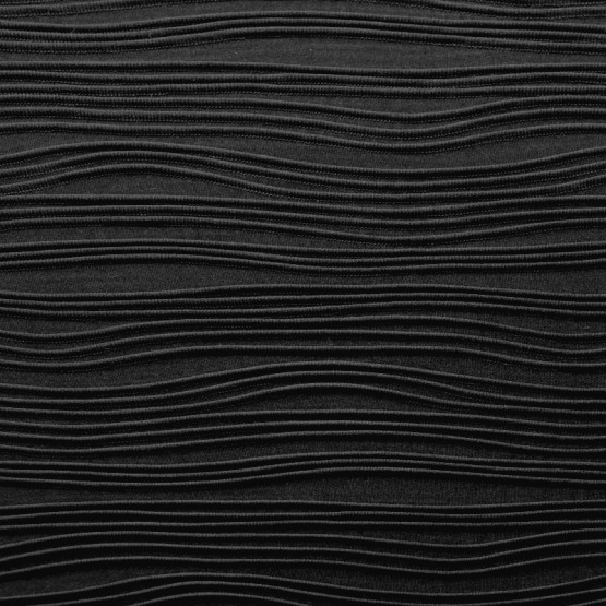 Tecido Malha Canelada Costura Preto Larg 150cm 93%Poliester7%Elastano 304gr/m2 - preço por metro
