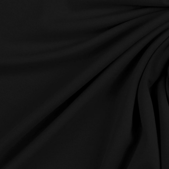 Malha Montaria Novara Preto Larg.150cm 76%Poliester 20%Viscose 4%Elastano 336gr/m2 ref327 cor19000 - Venda por Metro