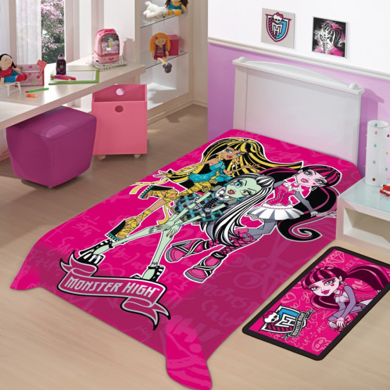Cobertor Solteiro Raschel Monster High 1,50m x 2,00mts
