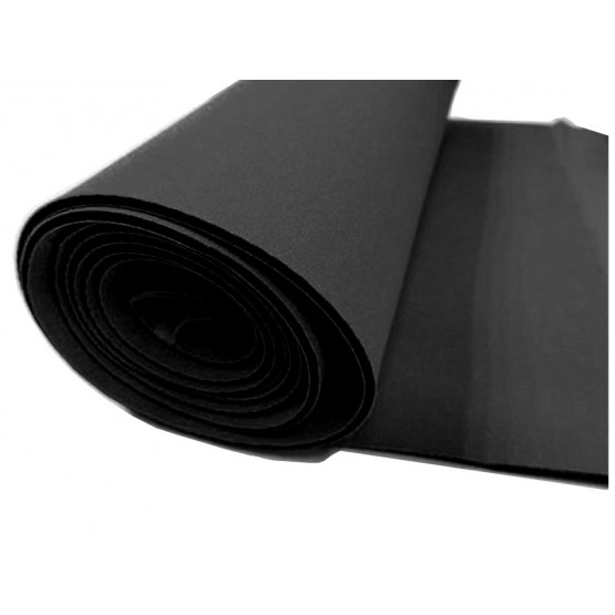 Tecido Similar ao Neoprene Surf/Mergulho Preto Esp.1,5mm Larg 1,30 mt Comp Sup.100%Poliester Int.100%Neoprene