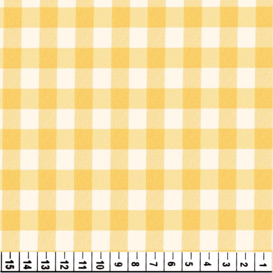 Tecido Oxford Xadrez Amarelo Atoalhado xd2 Larg. 147cm 100%Poliester