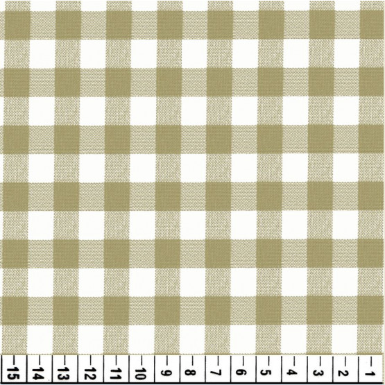 Tecido Oxford Xadrez Caqui Atoalhado xd2 Larg. 147cm 100%Poliester