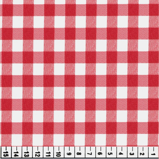 Tecido Oxford Xadrez Vermelho xd2 Larg. 147cm 100%Poliester