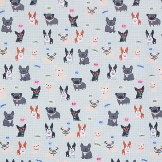 Tecido Acquablock impermeável estampado Dog Larg 1,40mt 72%Algodao/28%Poliester.Conserv1-P/2-2/3-3/5-2/6-8