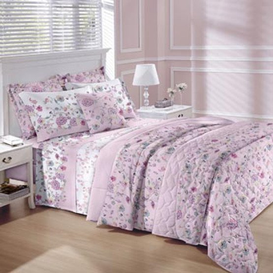 Jogo cama Casal Queen 100% Algodão 150 fios - Pietra - 4 PEÇAS