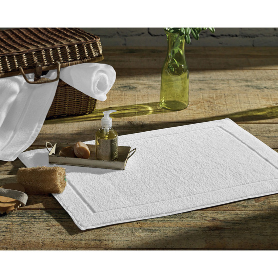 Toalha Piso Juliet 50x70cm cor0001 Branco 100%Algodão