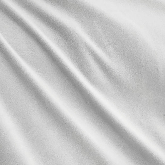 Tecido Malha Plush Satin Branco Largura 150cm 100%Poliester - preço por metro
