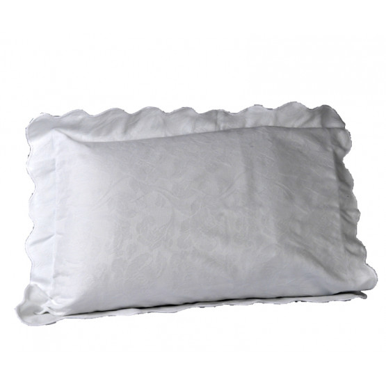 PORTA TRAVESSEIRO JACQUARD PIQUET IVANA BCO 50x70cm 100%Algodão
