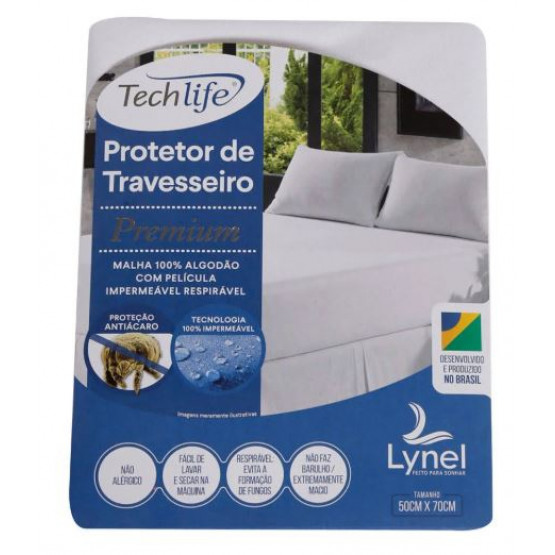 Protetor Travesseiro Malha Impermeável 50x70cm 100%Aalgodão