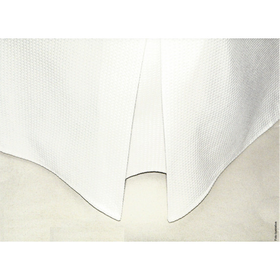 Saia para Cama Box Casal Queen Piquet - Branco - Lar e Cia
