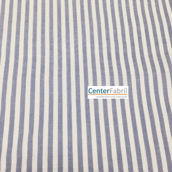 Tecido Lençol Listrado Azul Larg 160cm 100%Algodão ref 32002