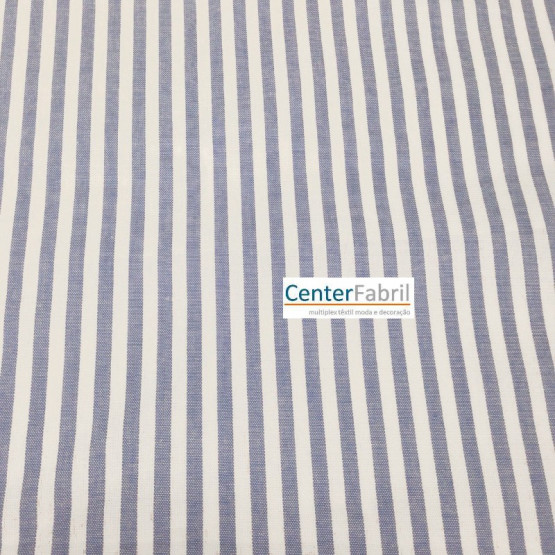 Tecido Lençol Listrado Azul Larg 220cm 100%Algodão ref 32002