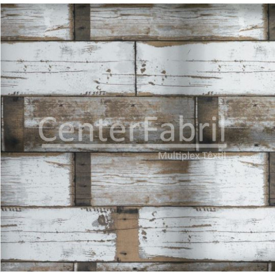 Tecido para Parede Wall Decor Madeira (Refilado) Larg.140cm 72% algodao/28%poliester de R$ 37,90 por