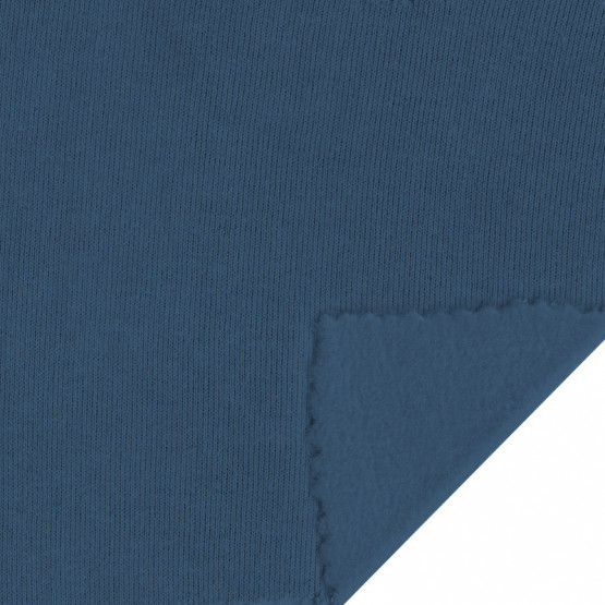 Tecido Moleton Flanelado Azul Petróleo Larg 180cm 50%Algodão.50%Poliéster - Preço por Metro