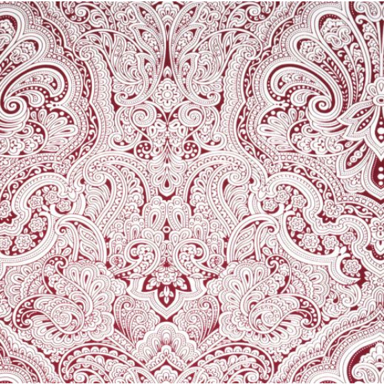 Tecido para Parede Wall Decor Persa Vermellho Larg.140cm 72% algodao/28%poliester de R$37,90 por