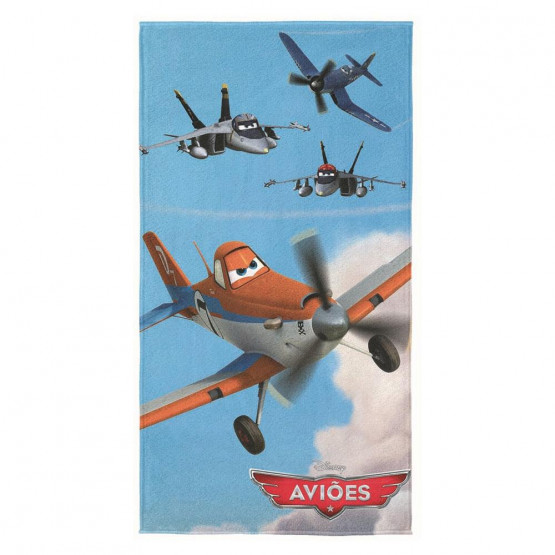 Toalha de Praia INFANTIL Aviões Aveludada Mod 1 - Lepper