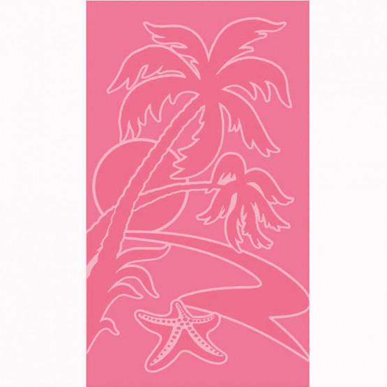 Toalha de Praia Rosa Litoral Avulsa 86x150cm - São Carlos