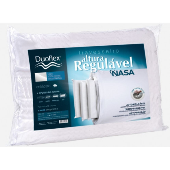 Travesseiro Altura Regulável Nasa - Duoflex