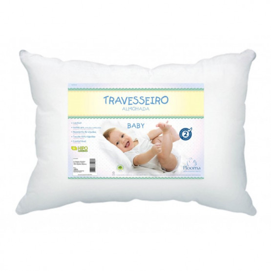 Travesseiro Infantil Baby 40cm x 30cm 100% Pluma de Ganso