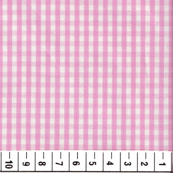 Tecido Tricoline Listrada Xadrez Rosa Med Fio Tinto Madrid Larg 1,50mt 100%algodão