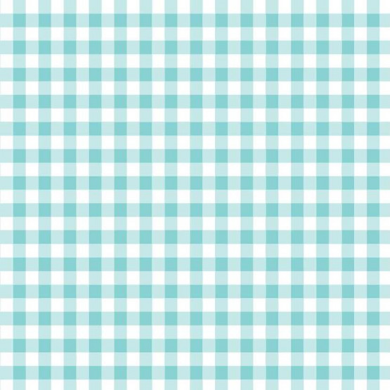 TECIDO ADESIVO Xadrez Big turquesa  100%ALG 47cm x 1,00cm