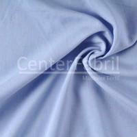 Tecido Cambraia Rayon Linen Tinto Azul Céu Largura 140cm 85%Viscose 15%Linho 119gr/m2