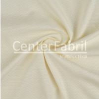Tecido Piquet Colmeia Casa de Abelha/Favo cor:  Off-White/Marfim Larg 1,40mt 100% algodão