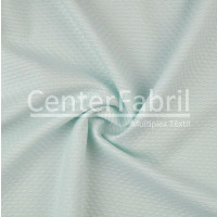 Tecido Piquet Colmeia Casa de Abelha/Favo  cor: Azul Claro Larg 1,40mt 100% algodão