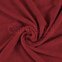 Tecido Atoalhado Felpudo Microfibra Vermelho Largura 145cm 80%Poliester 20%Poliamida