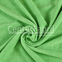 Tecido Atoalhado Felpudo Microfibra Verde Largura 145cm 80%Poliester 20%Poliamida