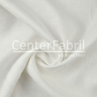 Tecido Linho Off White  Larg 137cm 100% Linho para Calça e Blazer - 196gr/m²