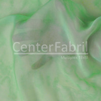 Tecido Organza Tie Dye Amassado Verde Claro Larg150cm  81%Viscose 19%Poliamida. Conserv1-H/2-2/3-3/5-3/6-8/4-3/6-5