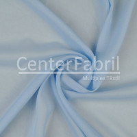 Tecido Chiffon Azul Claro Larg 147cm 100% Poliester 82gr/m2- Preço por metro. Conserv1-N/2-2/3-2/4-5/5-3/6-1