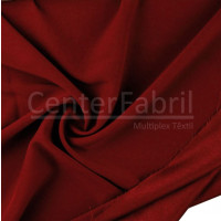 Tecido Crepe Pascally Vermelho Escuro Larg 150cm 100%Poliester 220gr/m2.Conserv1-N/2-2/3-2/5-3/6-1