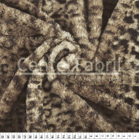 Tecido Pele Pelucia Estampada Leopardo Bege Largura 150cm 100%poliester  292gr/m2 Preço por Metro. Conserv 1-H/2-2/3-3/4-5/5-1/6-1/6-3