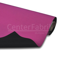 Texprene Artesanato Liso Pink/Preto Esp 2mm Larg140cm Sup 100%Poliester Base100% Estireno Combinado