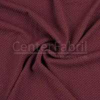 Malha Piquet  Viena Vermelho Escuro Largura 150cm 97%Poliester.3%Elastano -326gr/m2- preço por metro