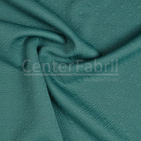 Tecido Malha Jacquard Matelassê Verde Escuro Larg 150cm 96%Poliester 4%Elastano* Preço por metro.Conserv1-N/2-2/3-3/5-3/6-1