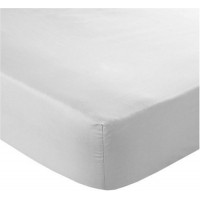 Lençol Solteiro Malha Soft - 150gr/m² Branco - Fio 30 com Elástico Soft 88cmx188cmx15/25cm