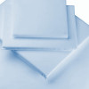 Lençol Casal Percal 200 fios com Elástico Azul Claro 190x140x30cm - 1