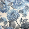 Tecido Lonita Linho Misto Estampa Digital Floral Gde Azul Larg 140cm 55%Algodão.22,5%Linho.13,5%Viscose.9%Poliester - 1