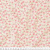 Tecido Tricoline Estampa Flor Miúda Vermelho Fundo Bege  Larg 1,47mt 100% algodão Preço por Metro -120gr/m²  - 1