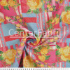 Tecido Gorgurinho Estampa Chitão Allure Larg150cm 50%Algodaõ 50%Poliester des8079c108 123gr/m2 - 1