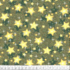 Tecido Tricoline Natal - Estrelas Amarela fundo Verde - 100%algodão Preço por Metro - 1