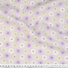 Tecido Tricoline Estamp Gold Fdo Lilás Floral Pequeno Larg 150cm 100%Algodao - 1