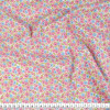 Tecido Tricoline estampa miuda rosa e azul fdo branco Larg 1,47mt 100% algodão - 1