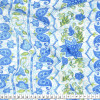 Tecido Tricoline Leve Estampado Azul Fdo Branco larg 147cm 100%Algodão - 1