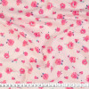 Tecido Tricoline Flores Rosas fundo Rosa Claro Larg 1,47mt 100% algodão - 1