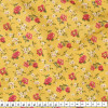 Tecido Tricoline Estampa Floral Vermelho Fundo Amarelo  Larg 1,47mt 100% algodão Preço por Metro -120gr/m² - 1